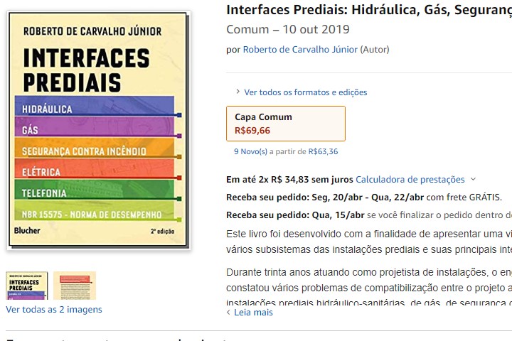 indicação do livro interfaces prediais