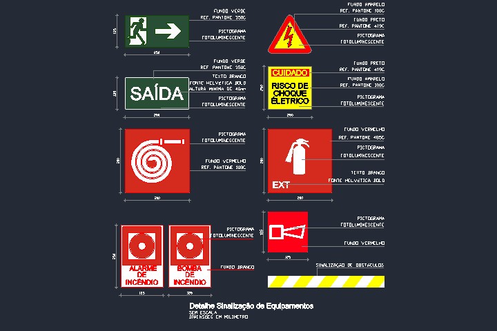símbolos gráficos para projeto de segurança contra incêndio dwg