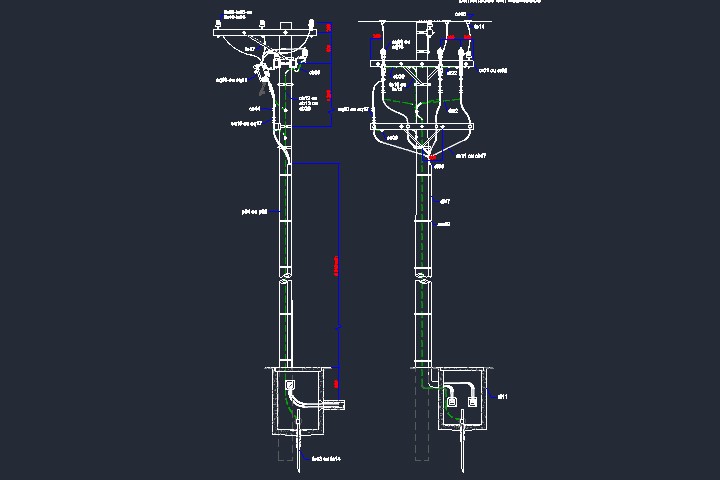 Estrutura de derivação em entrada subterrânea
